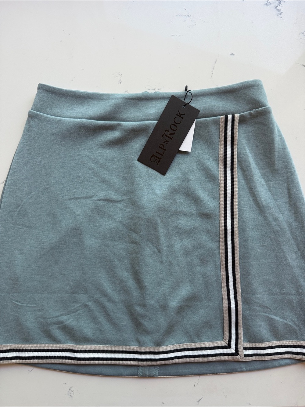 Alp N Rock AMARI HALF ZIP MOCK NECK SILVER BLUE & ELOISE MINI SKIRT size small - Picture 9 of 15